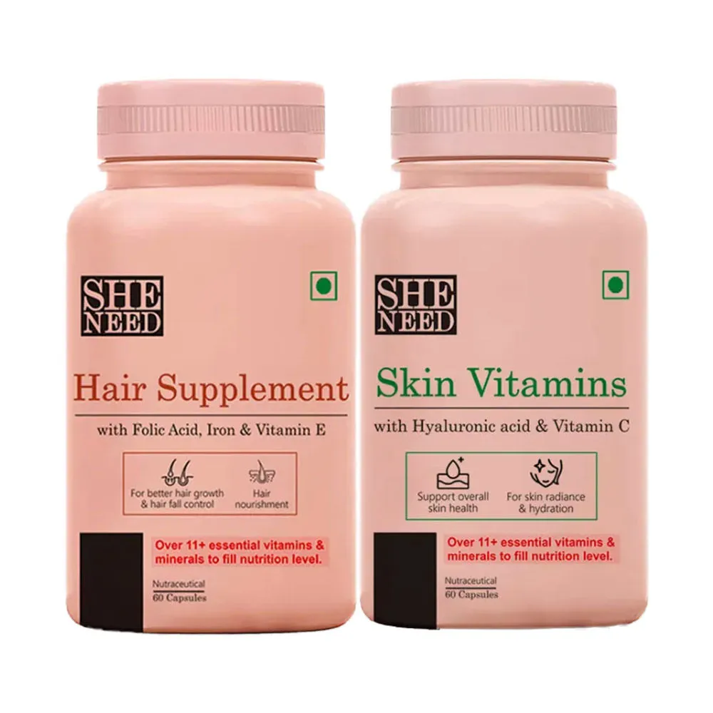 Sheneed Hair Supplement & Skin Vitamin (Combo Pack)