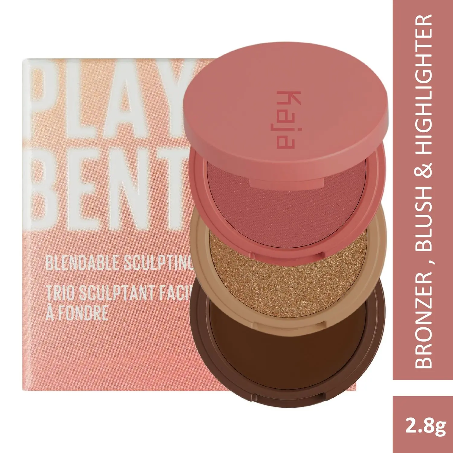 KAJA PLAY BENTO | Highlighter 2.8g & Blush And Bronzer 2 x 3.5g | 03 Mochamallow | Cruelty-free, Vegan, Paraben-free, Sulfate-free, Phthalates-free, K-Beauty, Korean Beauty