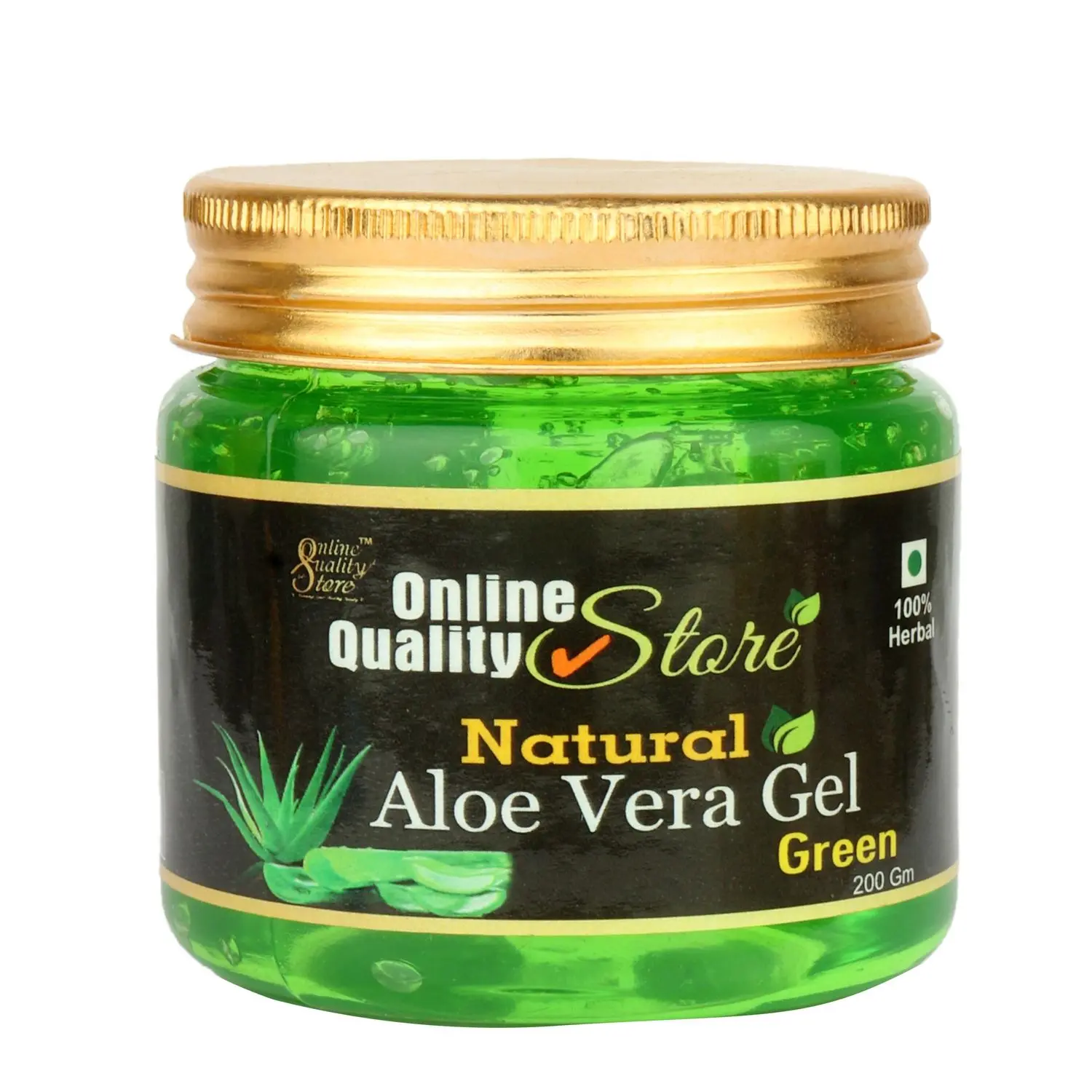 Online Quality Store Aloe Vera Gel - 200 g|Multipurpose Gel |Anti-acne,Anti aging gel |No Parabens, No Sulphates, No Mineral oil, Not tested on animals{aloveragel_g200}