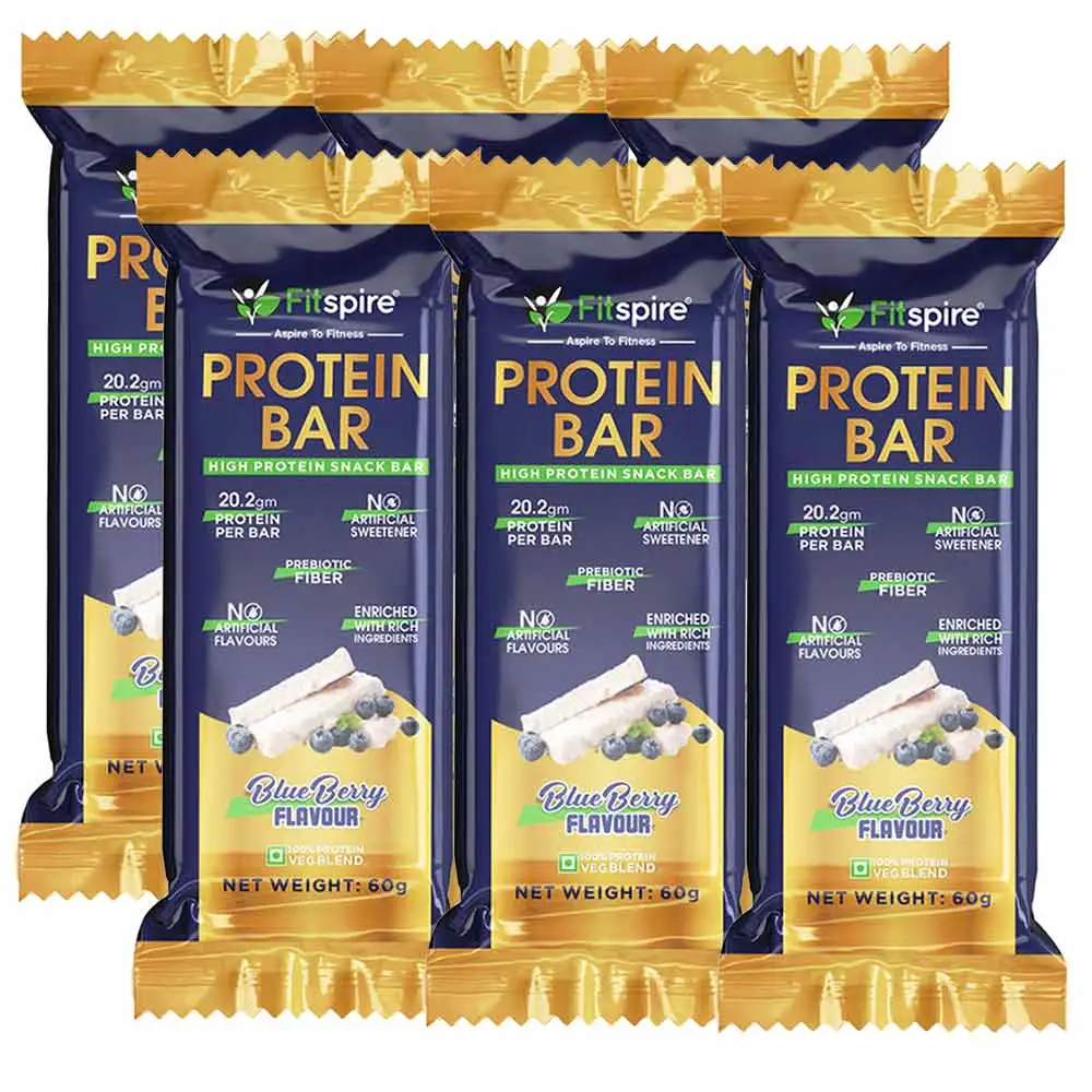 Fitspire Protein Bar,  1 bar(s)  Blueberry Pack of 6