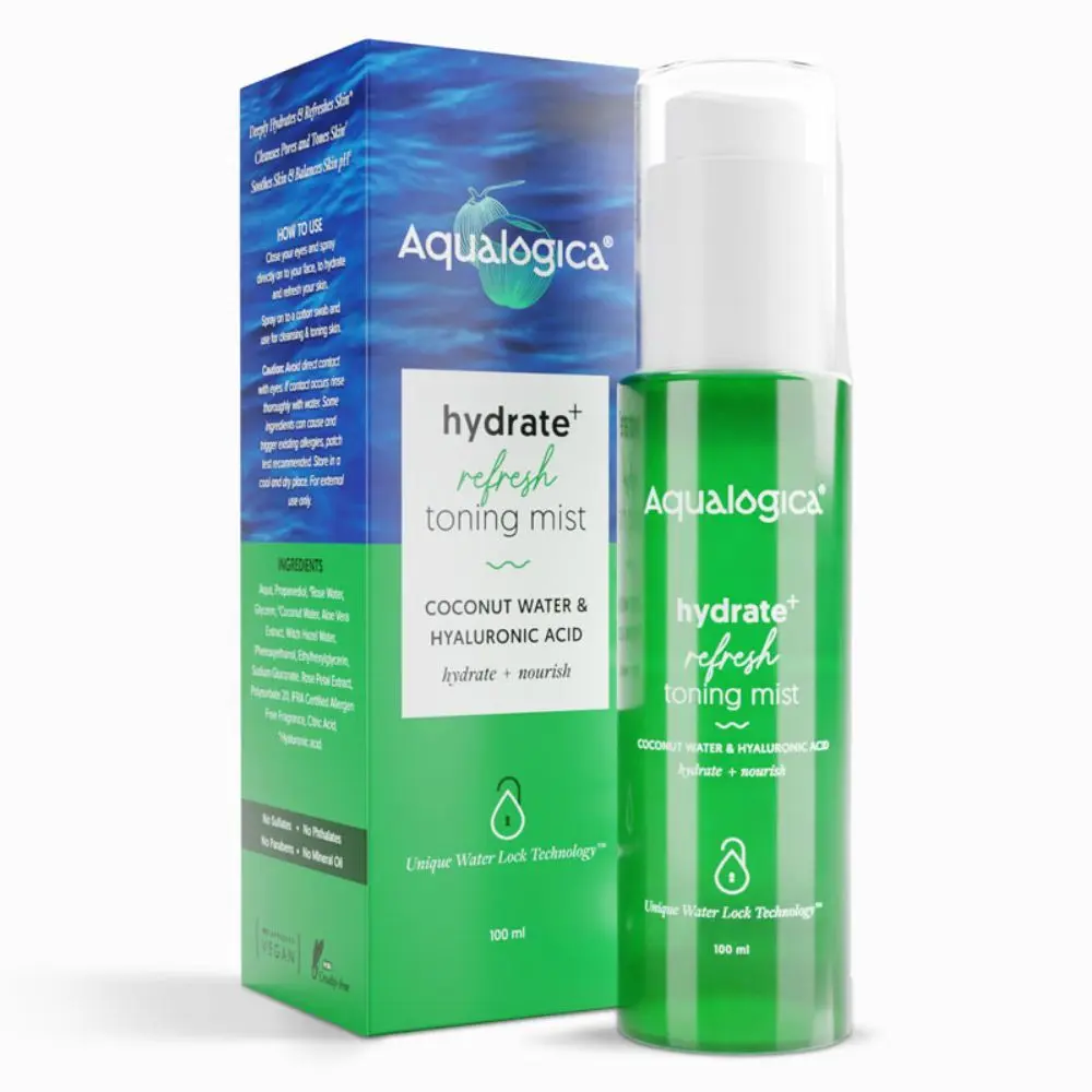 Aqualogica Hydrate+ Refresh Toning Mist with Coconut Water and Hyaluronic Acid 100ml