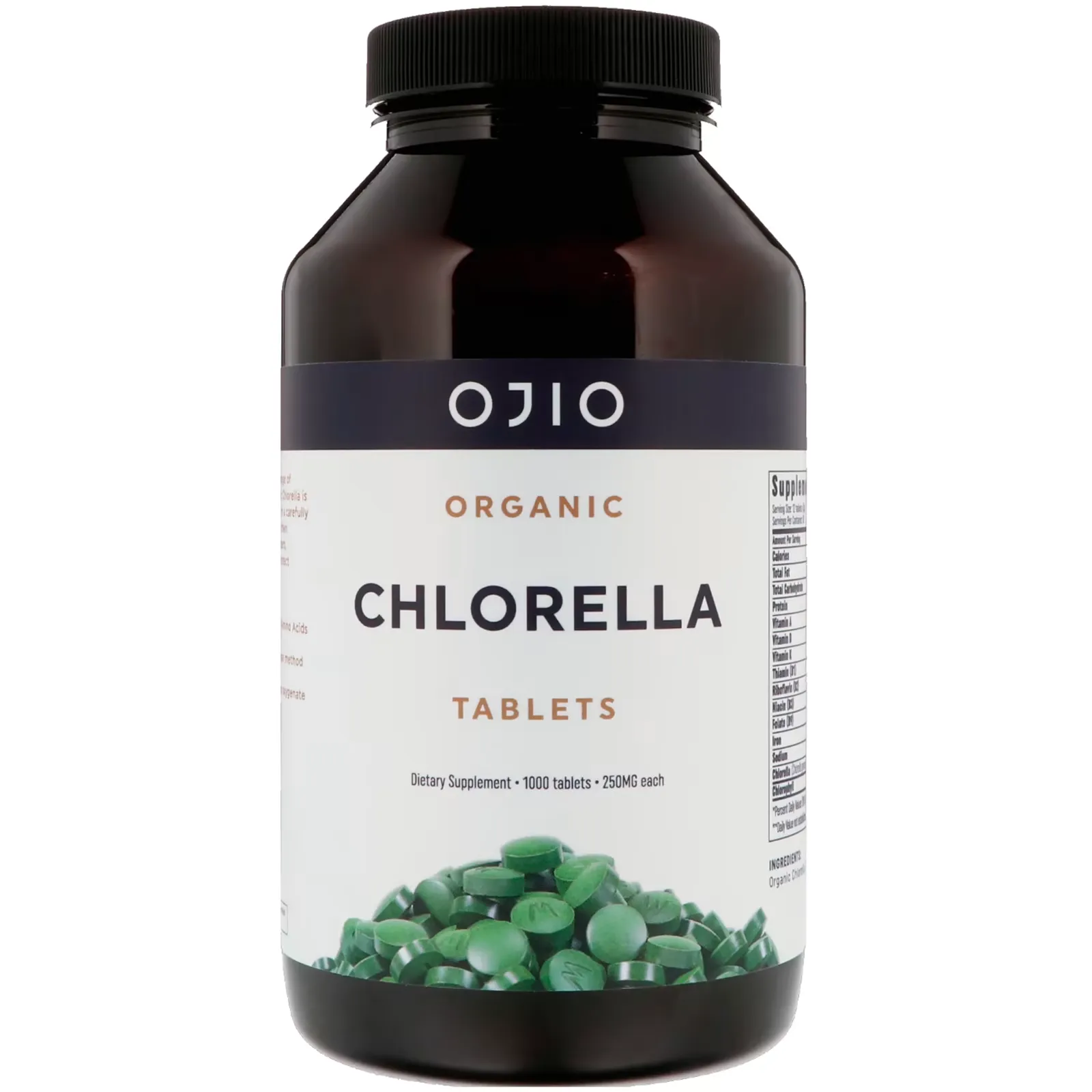 Organic Chlorella Tablets, 250 mg, 1000 Tablets