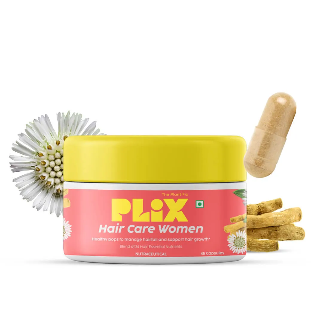 Plix Hair Care Capsules For Women With Ashwagandha - Contains DHT Blockers - Prevents Hair Fall