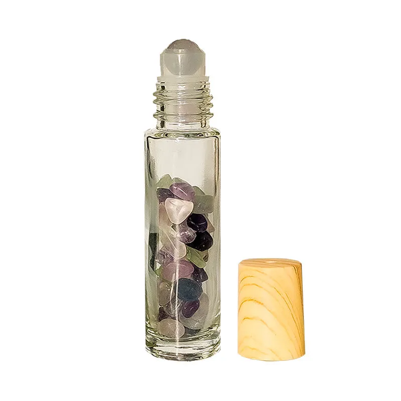 Le Marbelle Fluorite Roller Bottle Face Massager Face Roller For Face, Neck Glow & Skin Brightening