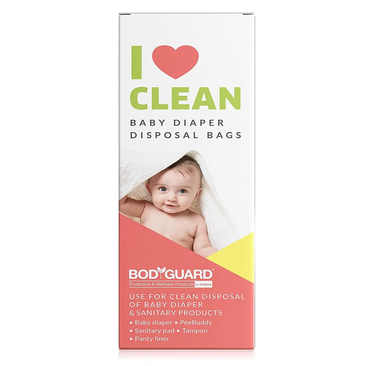 Baby Diapers & Sanitary Disposal Bag by SIRONA (15 Pcs - 1 Packs)