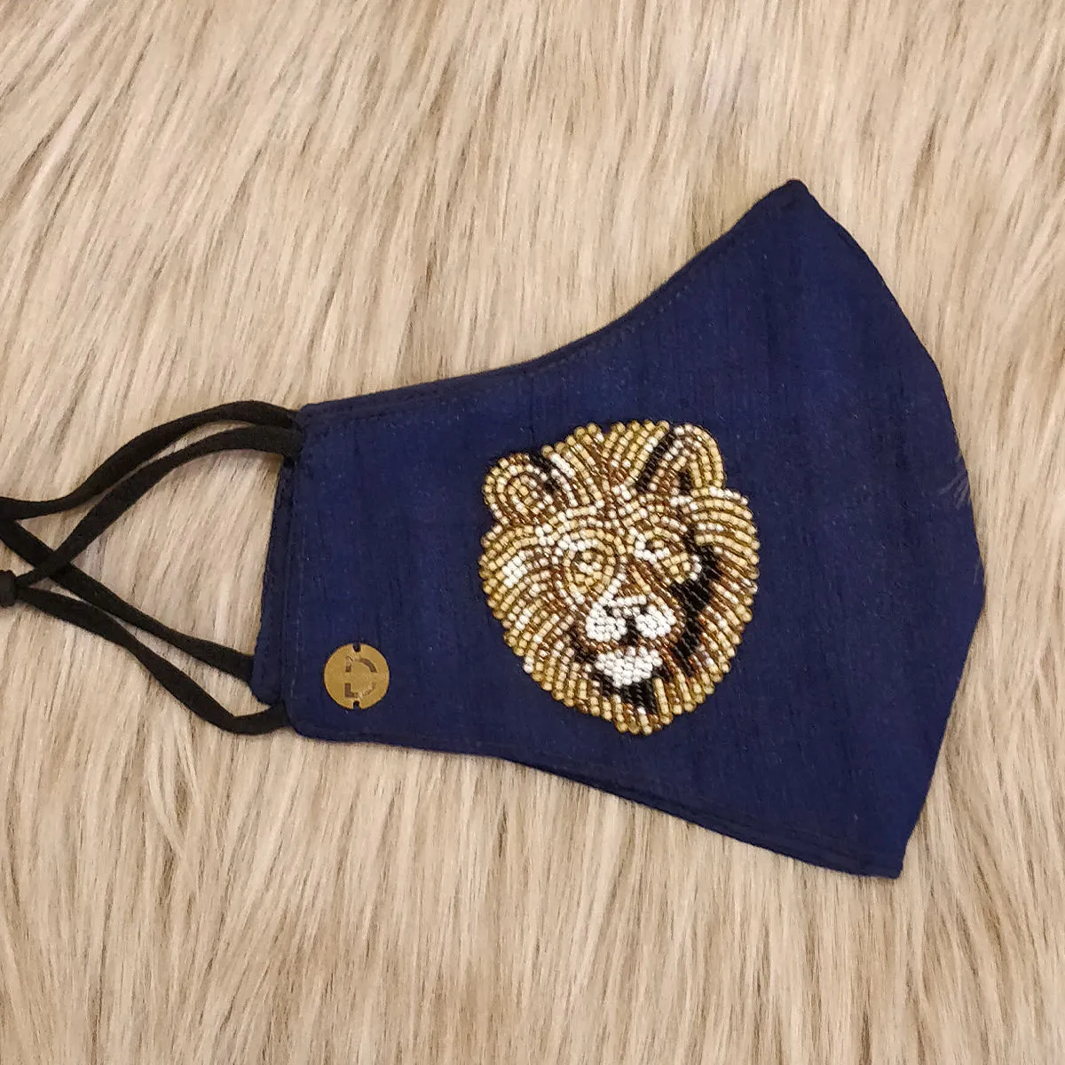 Diya Aswani Blue Lion Mask