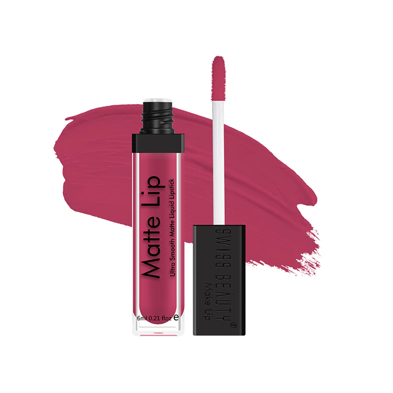 Swiss Beauty Ultra Smooth Matte Lip Liquid Lipstick Color Stay - Rose (6 ml)