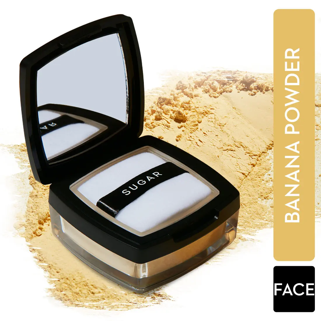 SUGAR Cosmetics - All Set To Go - Banana Powder - Setting Powder for Mattified Skin - Oil-Controlling, Smooth Application