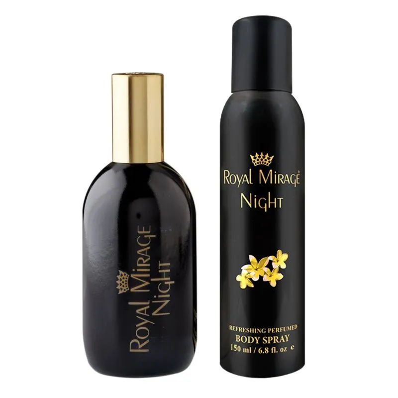 Royal Mirage Night Eau De Cologne Spray + Body Spray (Gift Set 03)