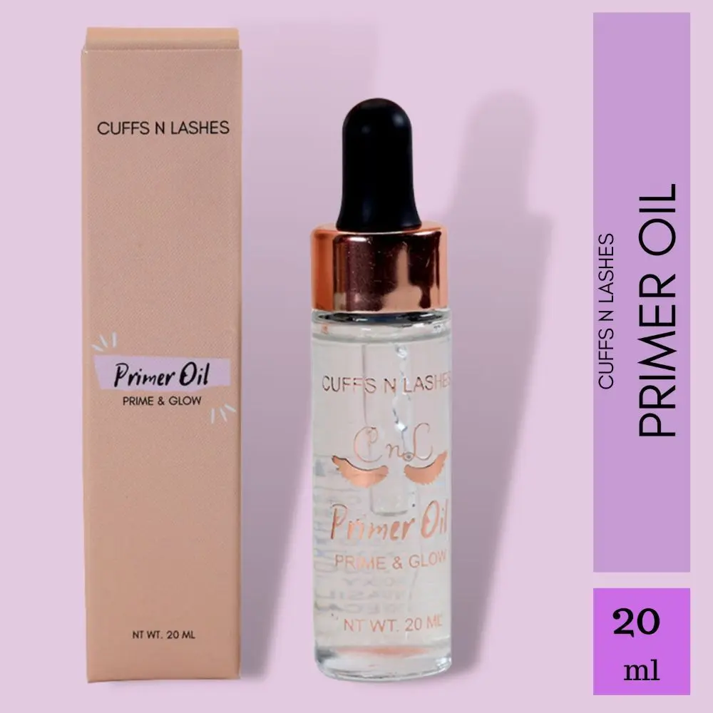 Cuffs n Lashes Primer Oil, Prime & Glow, Face Primer Oil, 20 ml