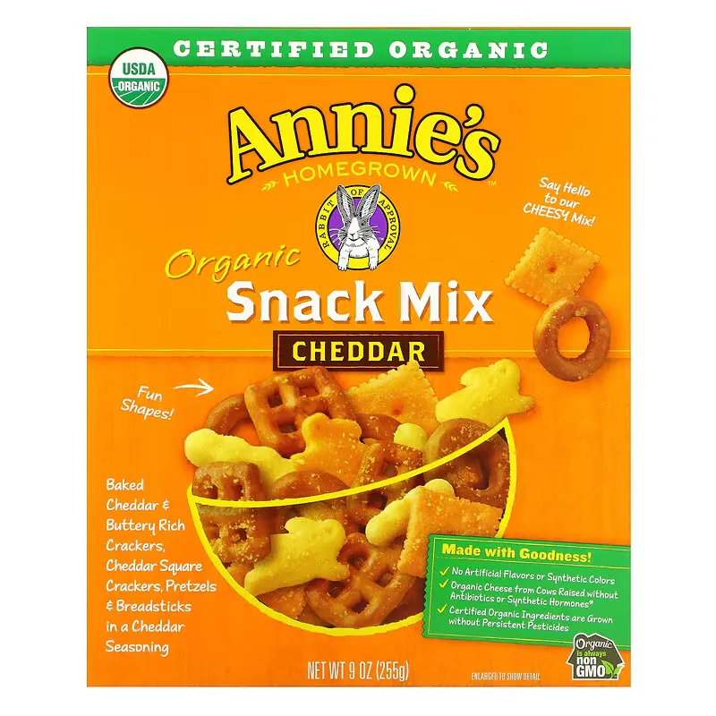 Organic, Snack Mix, Cheddar, 9 oz (255 g)