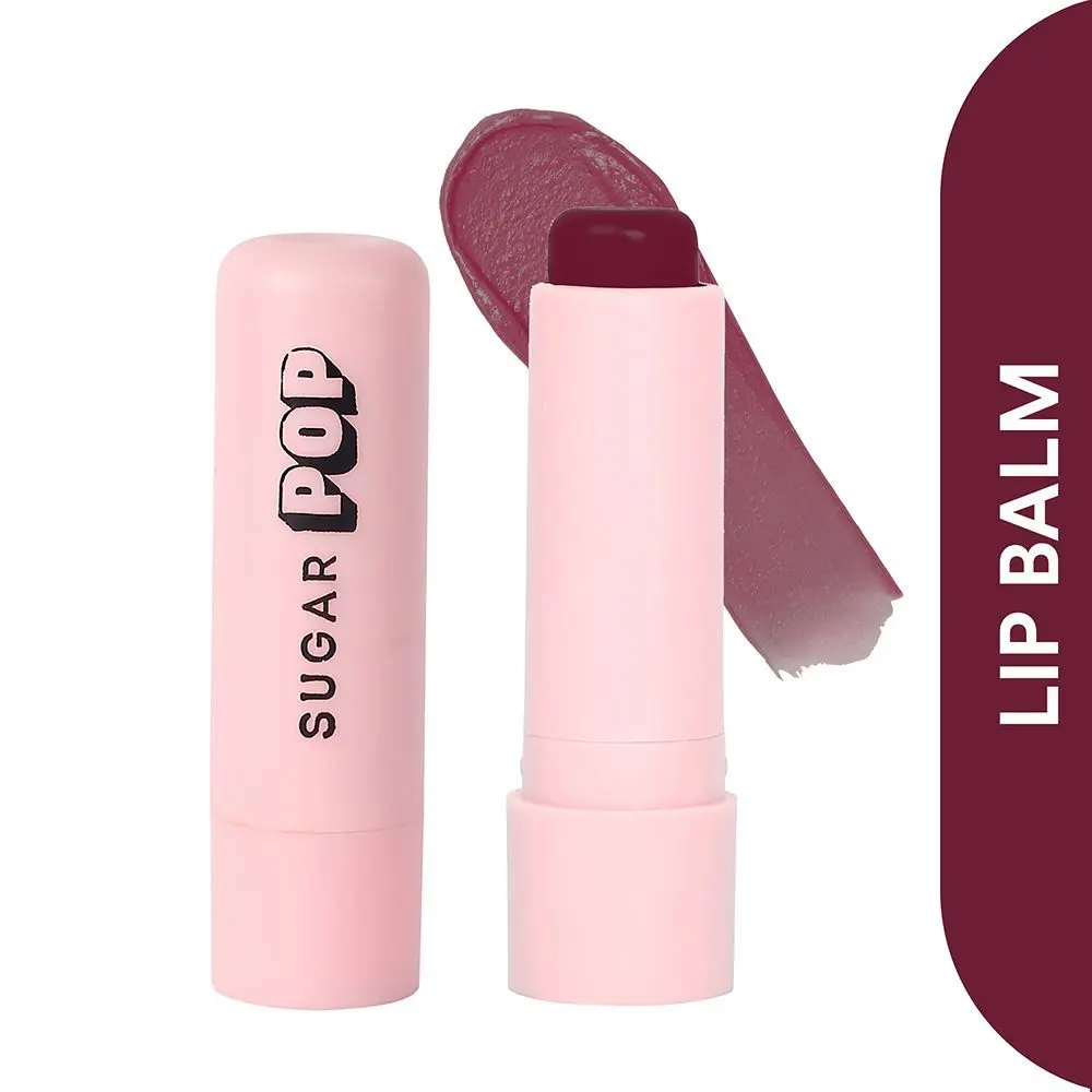 SUGAR POP Nourishing Lip Balm 07 Plum - 4.5 gms – Tinted Lip Moisturizer for Dry and Chapped Lips, Enriched with Castor Oil for Ultimate Lip Care, Intense Hydration and UV protection l SPF Infused Lip Care for Women