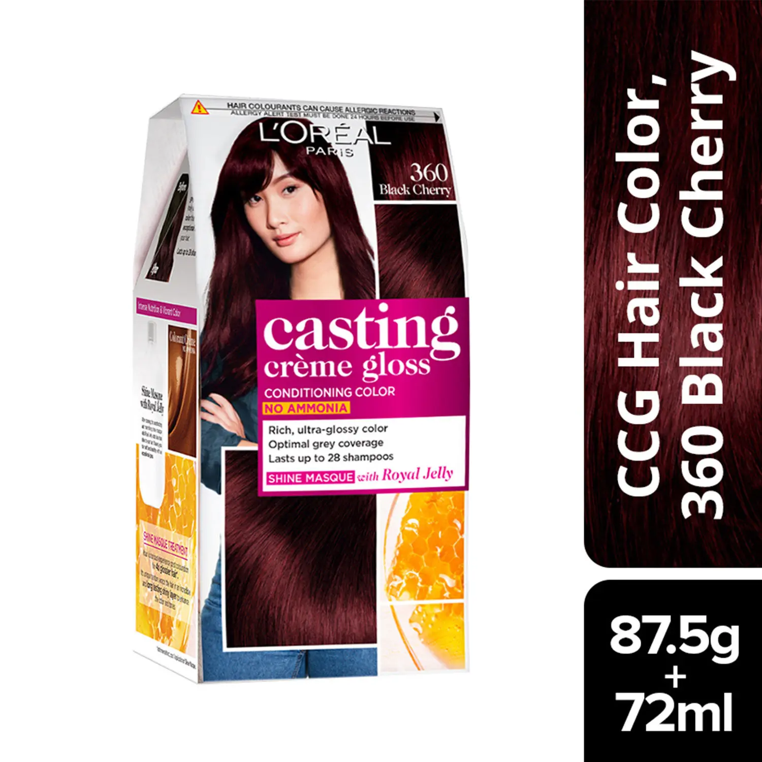 L'Oreal Paris Casting Creme Gloss - Black Cherry 360 (87.5 g + 72 ml)