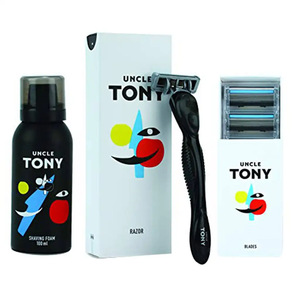 Uncle Tony Complete Starter Pack,  3 Piece(s)/Pack  for All Skin Types Blue