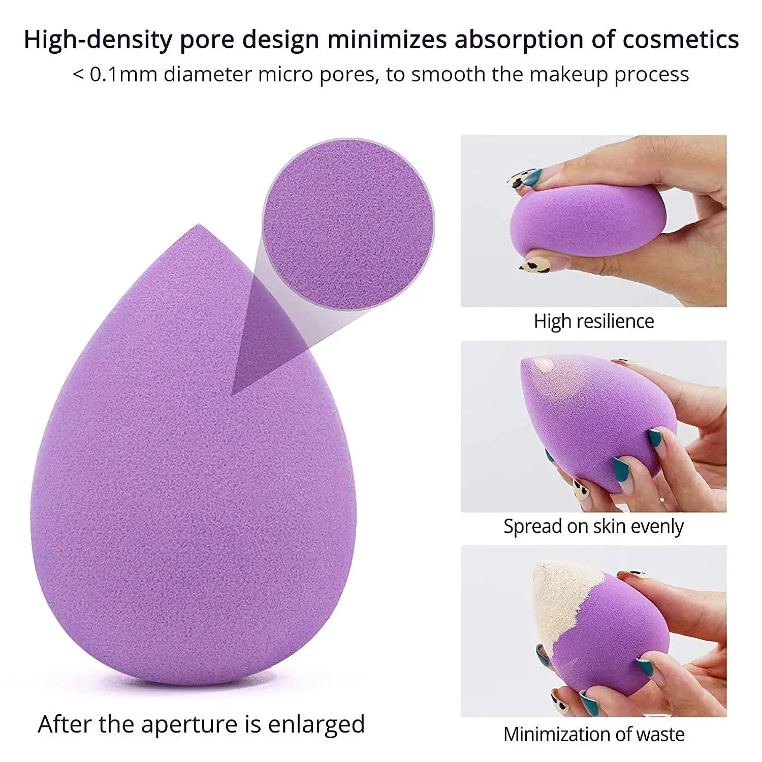 Ronzille Professional Premium Makeup Puff Sponge Pack Of 2 Multicolor