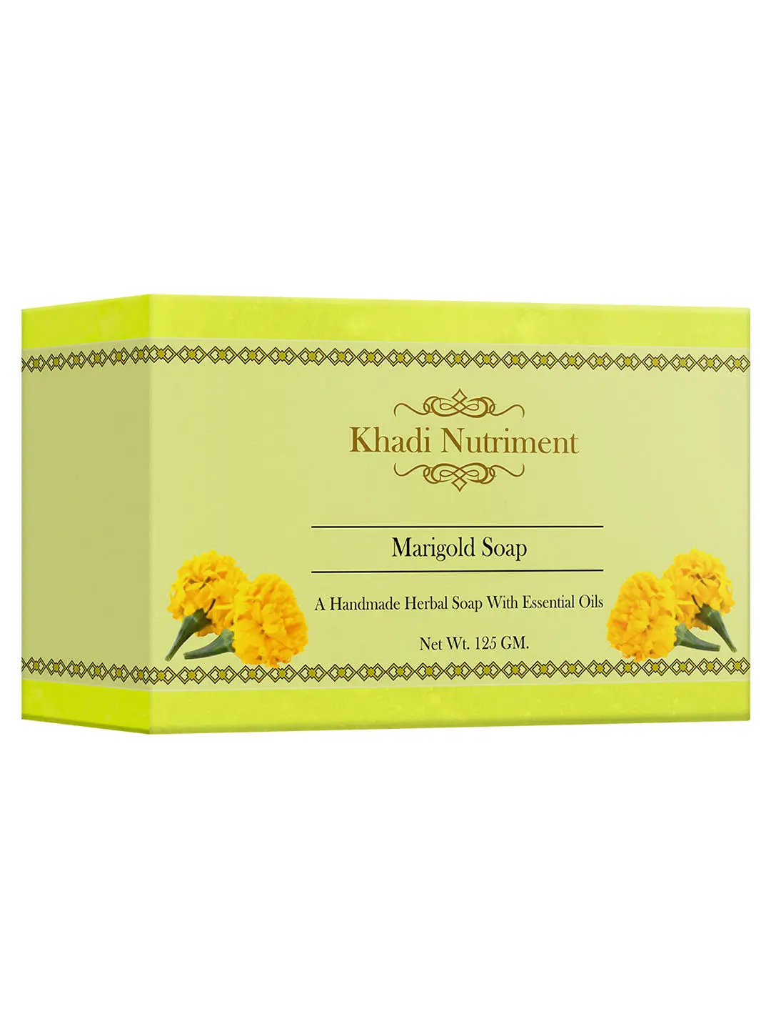 Khadi Nutriment Marigold Soap,125 gm Soap for Unisex (Pack of 1)