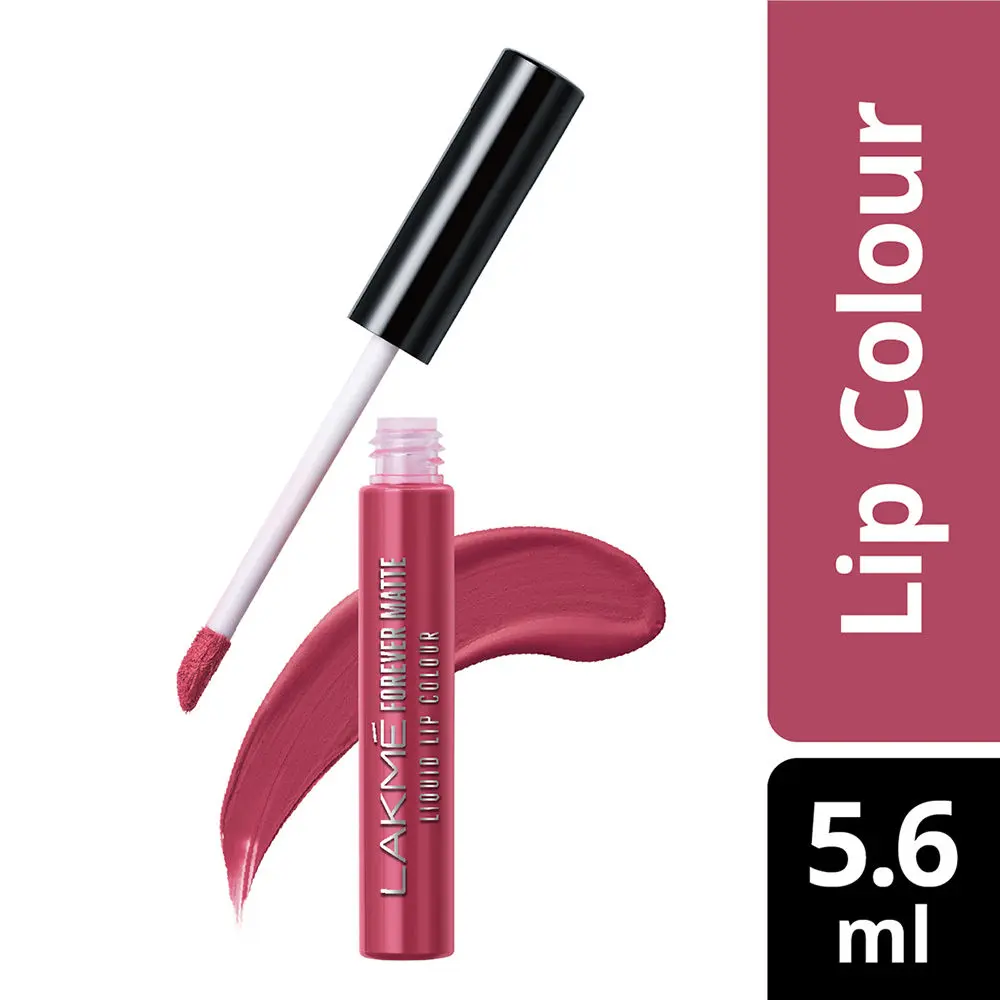 Lakme Forever Matte Liquid Lip Colour, Pink Punch (5.6 ml)