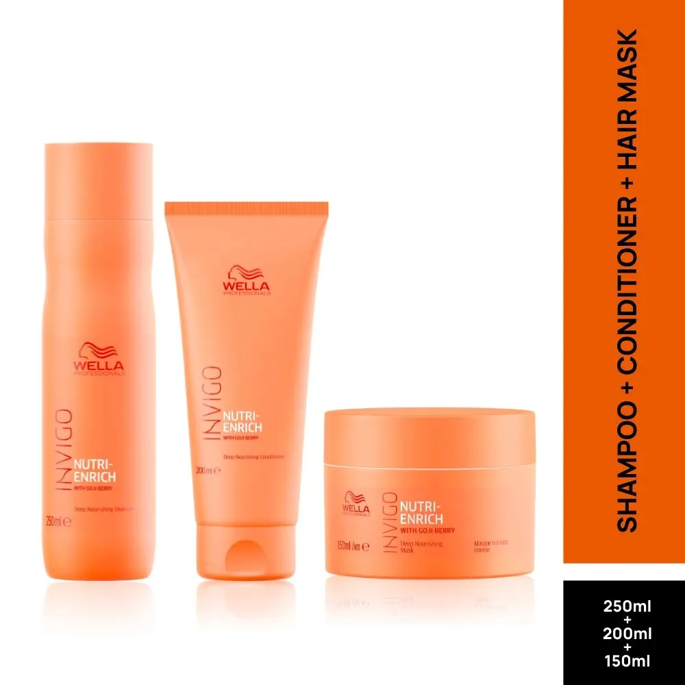 Wella Professionals Invigo Nutri Enrich Deep Nourishing Shampoo, Mask and Conditioner Combo