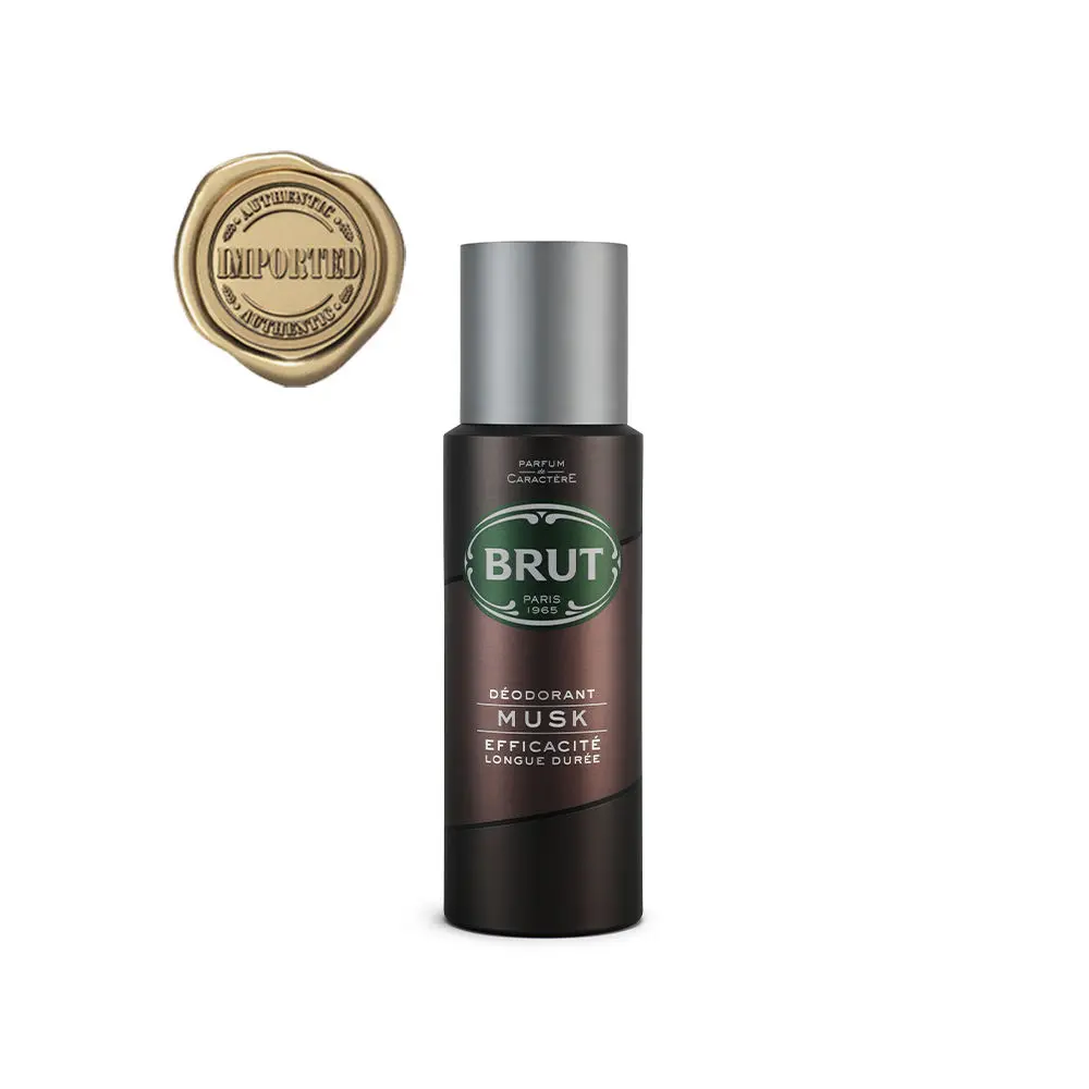 Brut Musk Deodorant For Men, Long Lasting Deo With Elegant Musky Fragrance, 200 ml