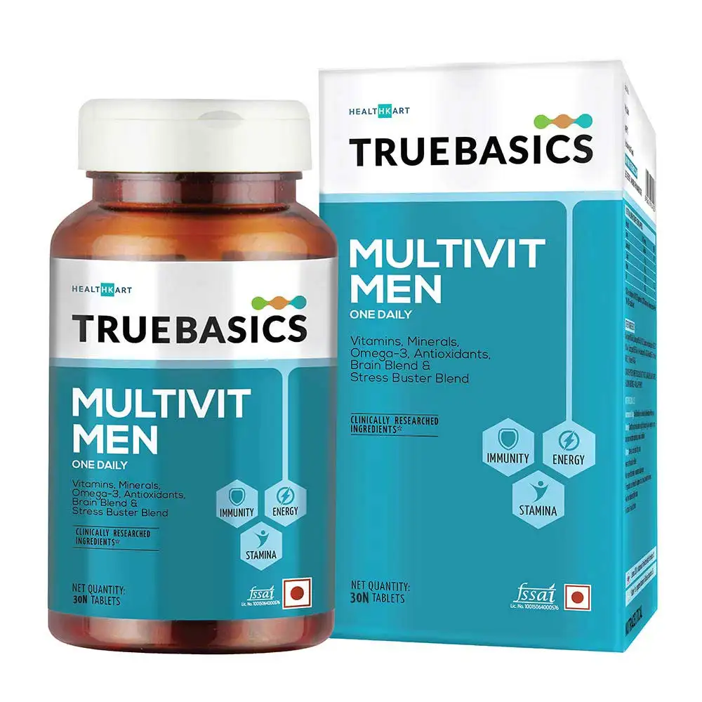 TrueBasics Multivit Men for Stamina & Energy OP,  30 tablet(s)  Unflavoured