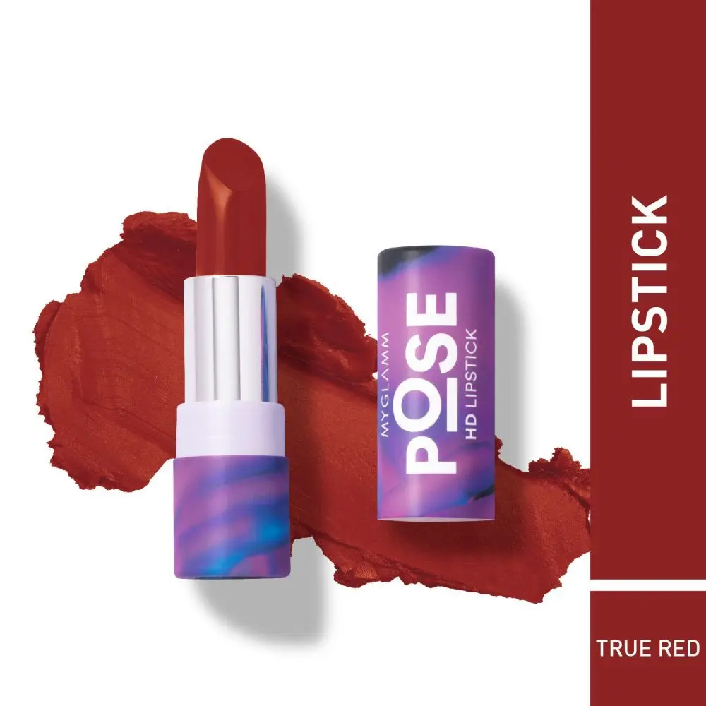 MyGlamm POSE HD Lipstick-True Red-4gm