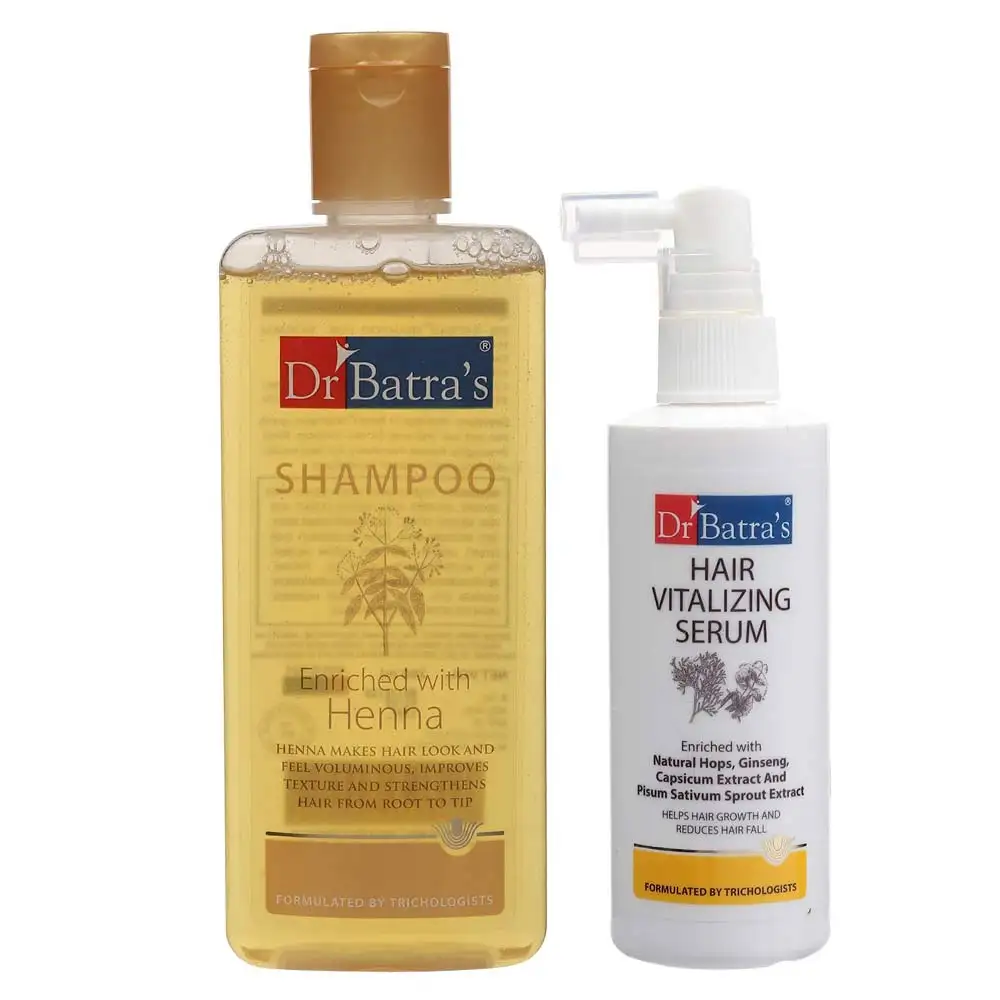 Dr Batra's Normal Shampoo & Hair Vitalizing Serum Combo,  2 Piece(s)/Pack  for All Types of Hair