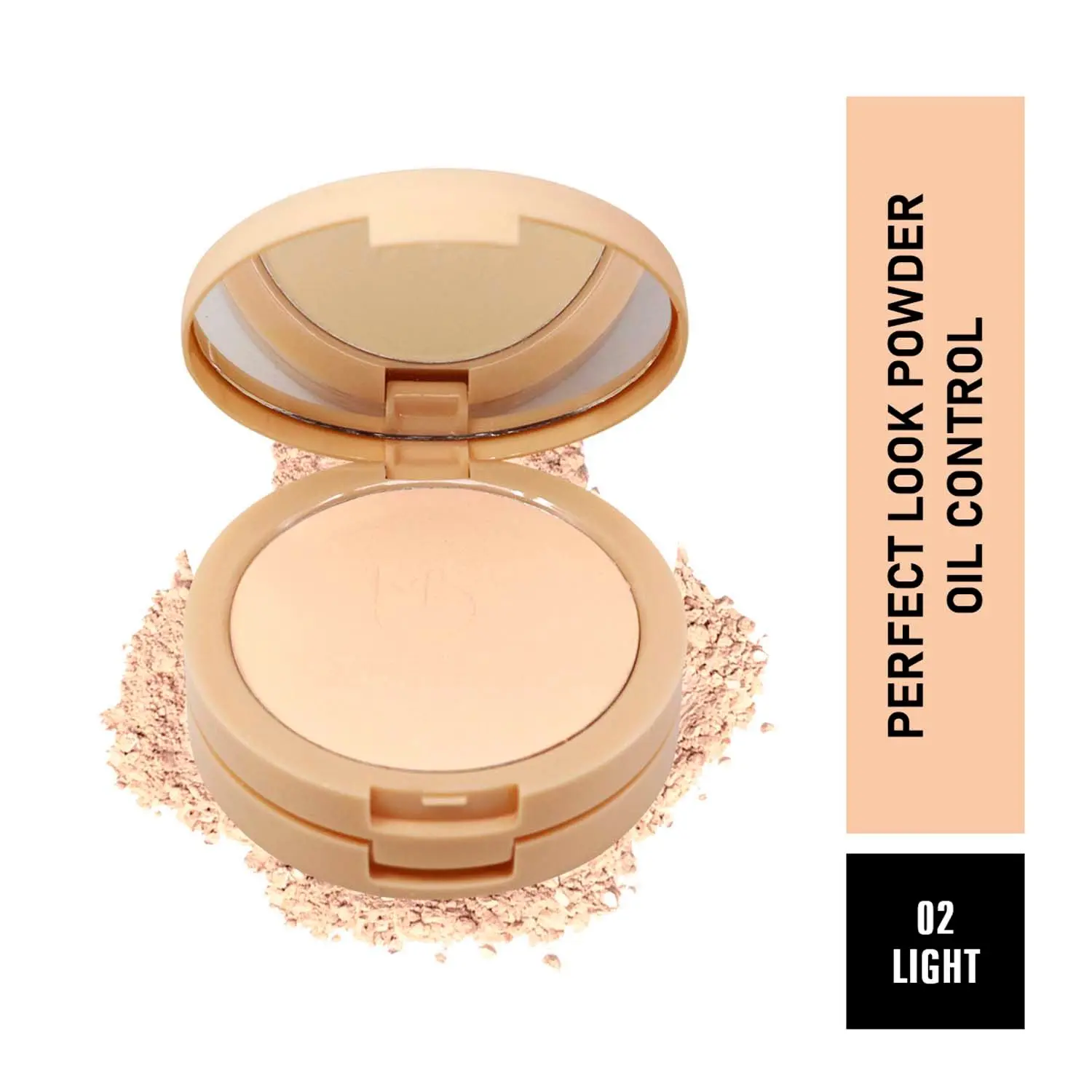 Matt look Perfect look Powder 2 in 1 Formula Oil Control, Powder + Base Concealer, Face Makeup, Light (20gm)