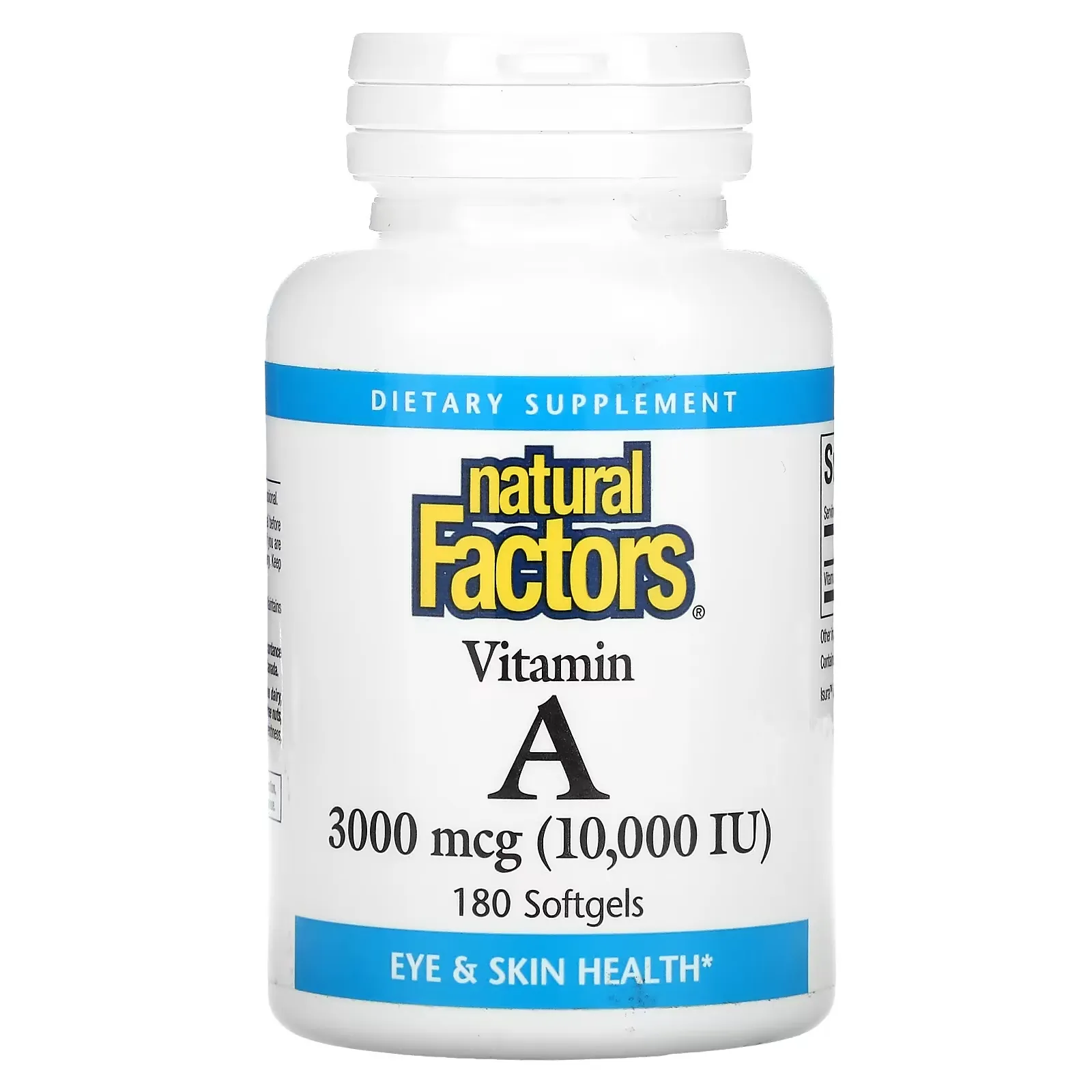 Vitamin A, 3000 mcg (10,000 IU), 180 Softgels