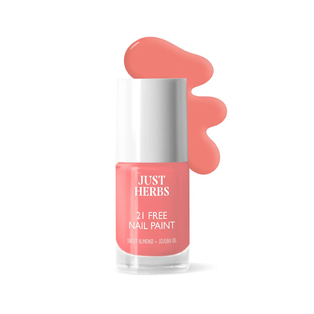 Just Herbs Nail Polish 21 Chemical Free Formula, Quick Dry, Glossy, Peach Plush -6ml