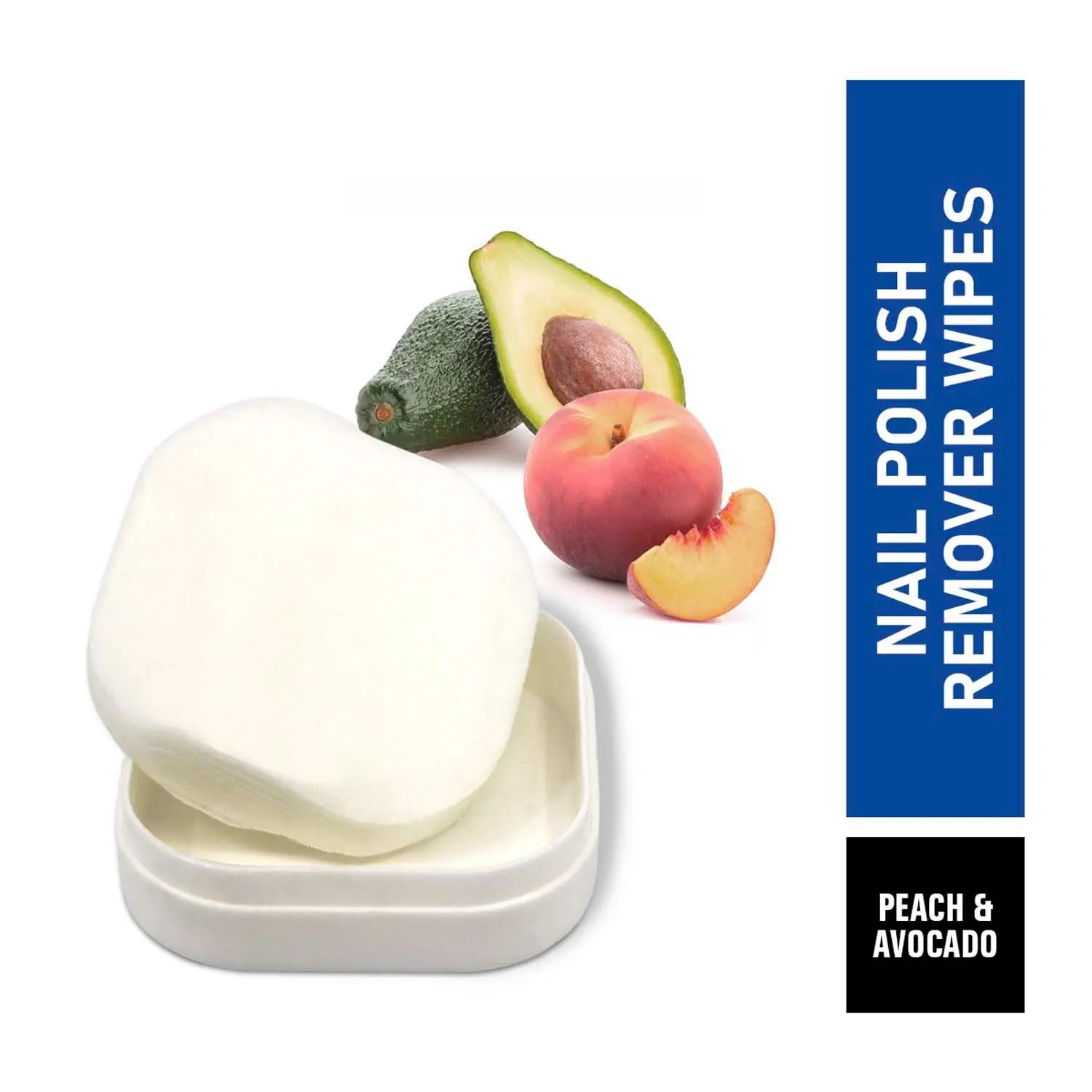 Half N Half Nail Polish Remover Wipes, Peach & Avocado (30Wipes )