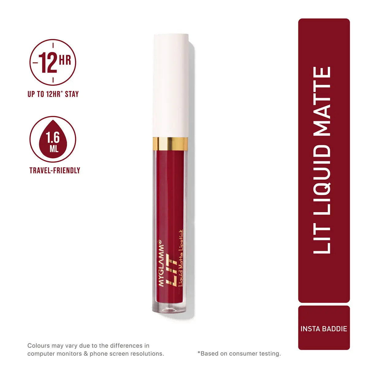 MyGlamm LIT Liquid Matte Lipstick - Insta Baddie - 1.6 ml