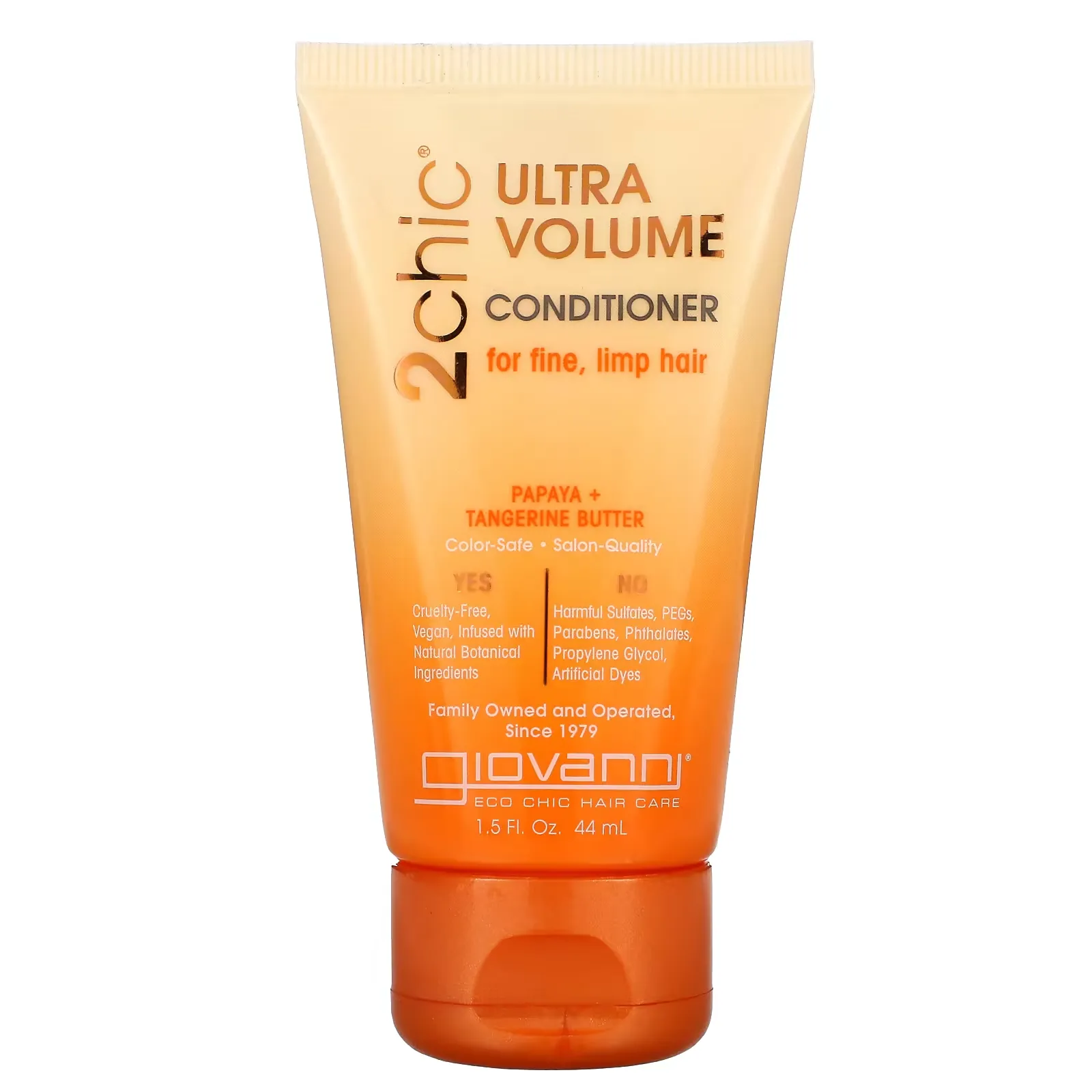 2chic, Ultra-Volume Conditioner,  For Fine, Limp Hair, Papaya + Tangerine Butter, 1.5 fl oz (44 ml)