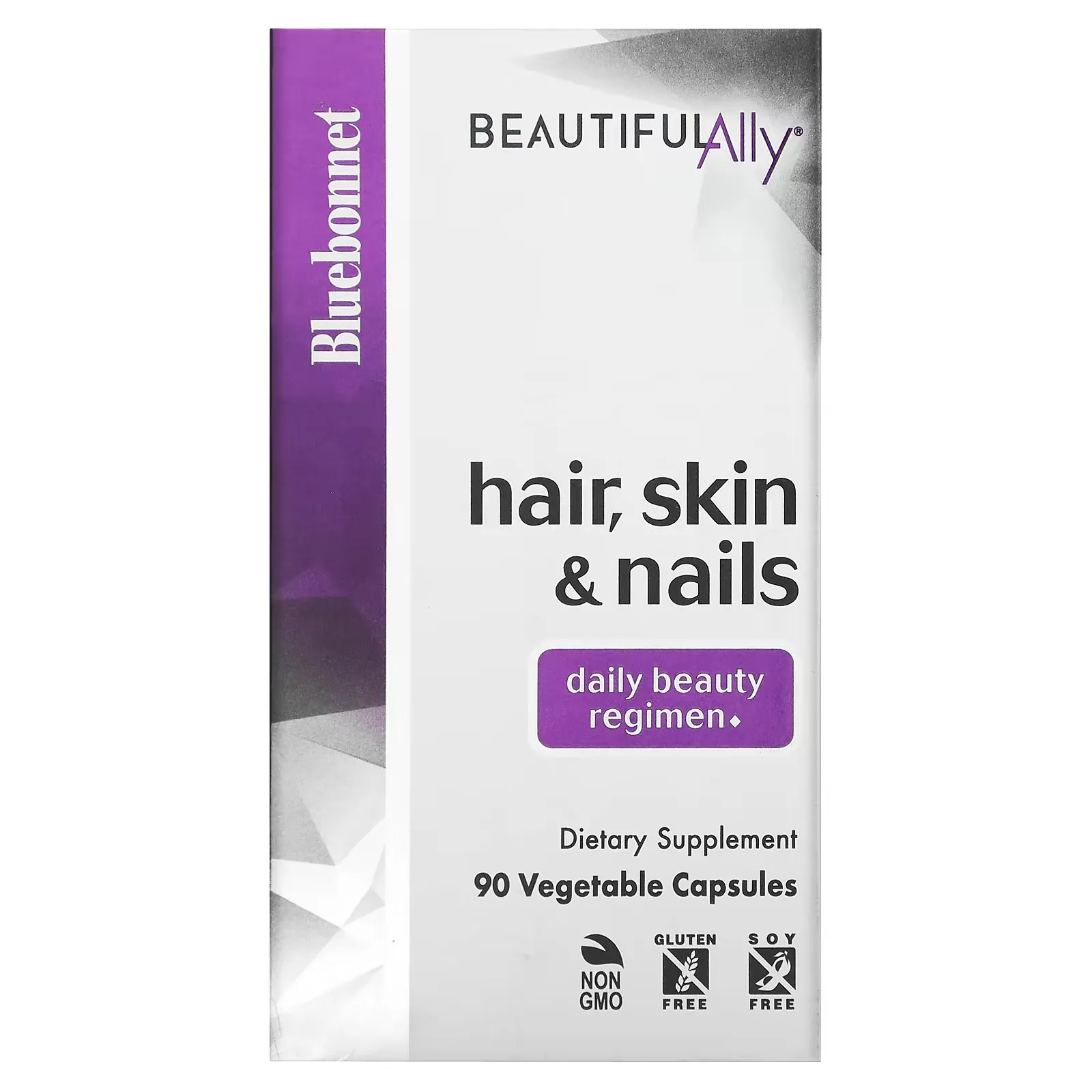 Beautiful Ally, Hair, Skin & Nails, 90 Vegetable Capsules