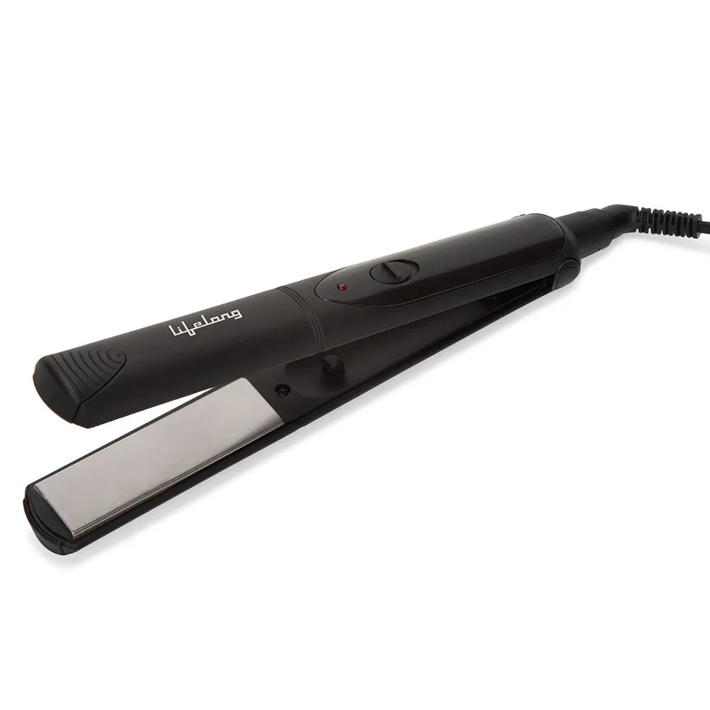 Lifelong Hair Straightener With Quick Heating With One Year Warranty - Black And Silver (LLPCW12)