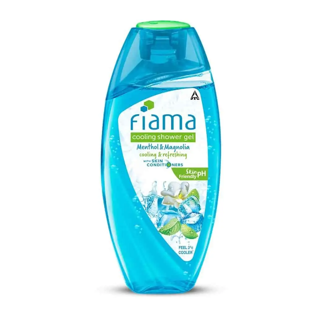 Fiama Cooling Shower Gel Menthol & Magnolia, body wash with skin conditioners & menthol for moisturized & cool skin, 250 ml bottle