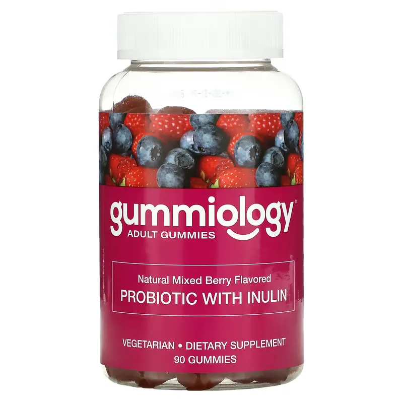 Probiotic with Inulin Gummies, Mixed Berry, 90 Vegetarian Gummies