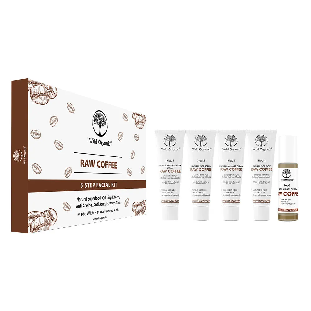 Wild Organic Raw Coffee 5 Step Facial Kit