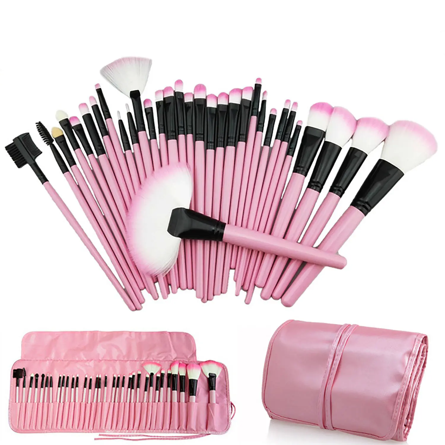 Ronzille Professional Premium Makeup brush Set of 24 (Pink)