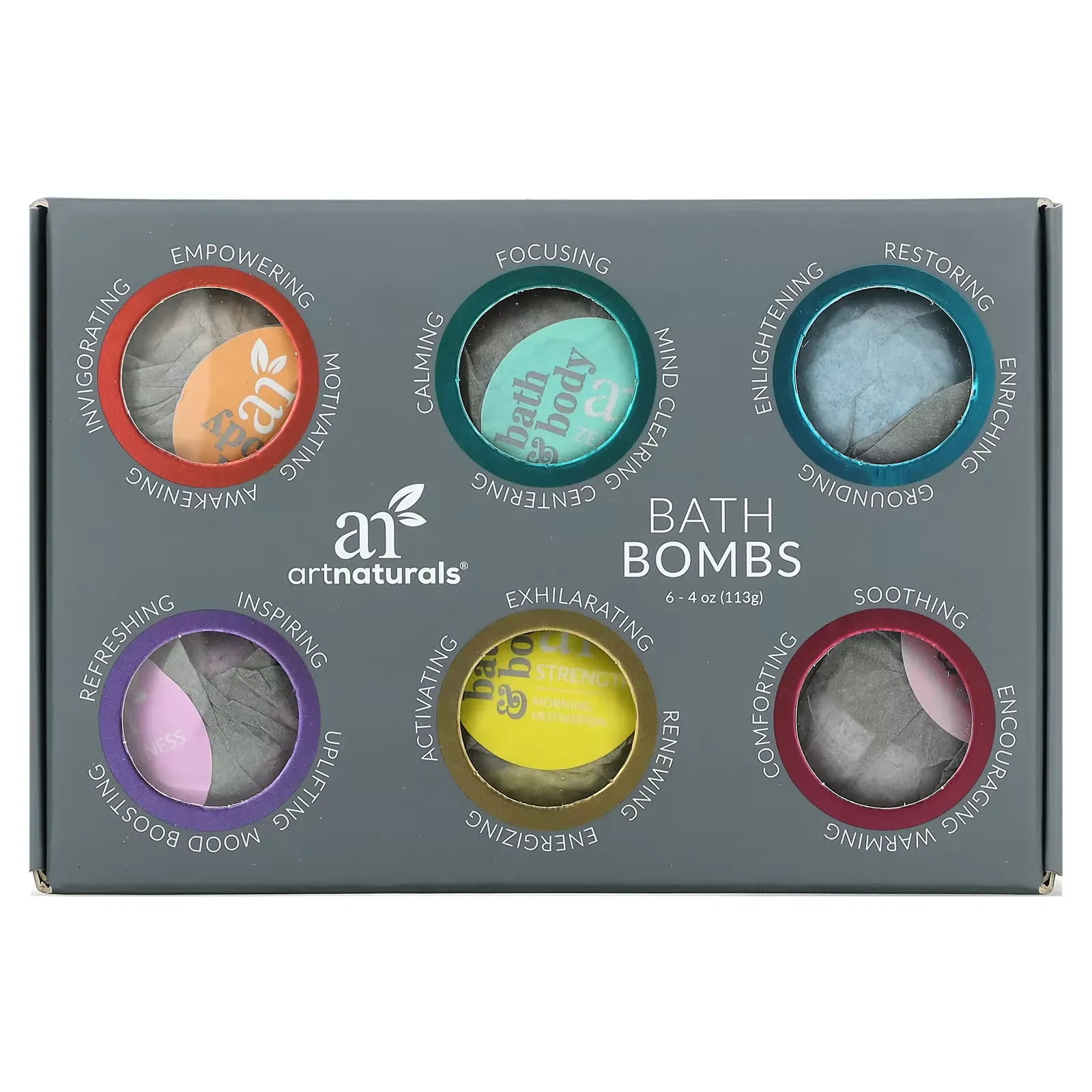 Bath Bombs, 6 Bombs, 4 oz (113 g) Each