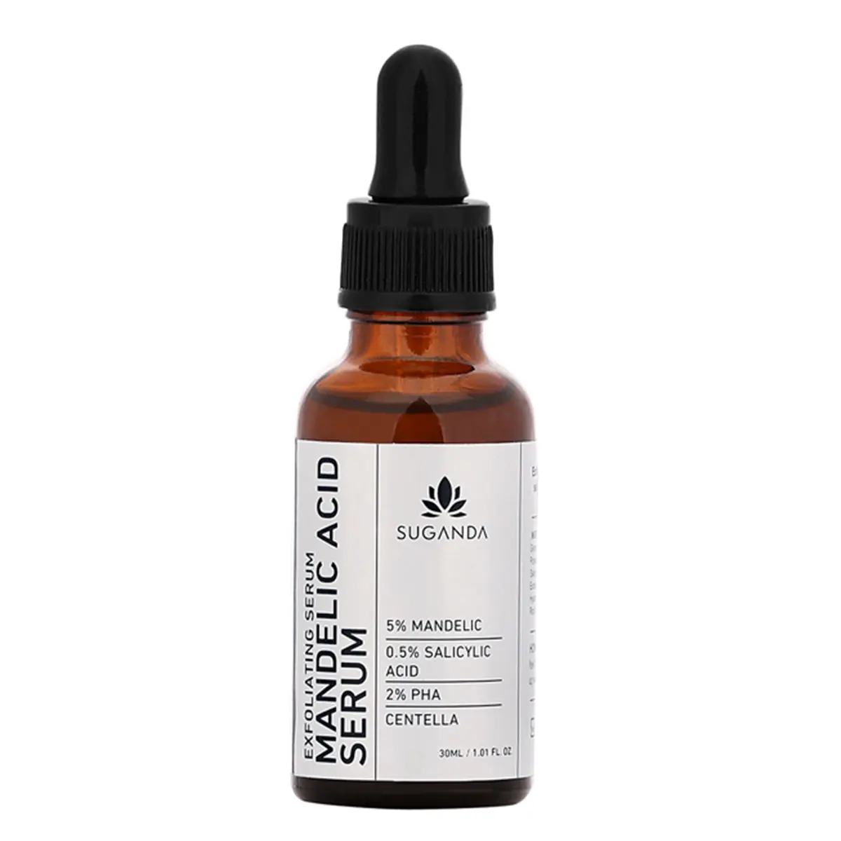 Suganda 5% Mandelic Acid Serum, Provides Gentle Exfoliation, Reduces Acne, Glowing & Evens Out Skin Tone, Fades Superficial Pigmentation, Removes Dead Skin Cells (30ml)