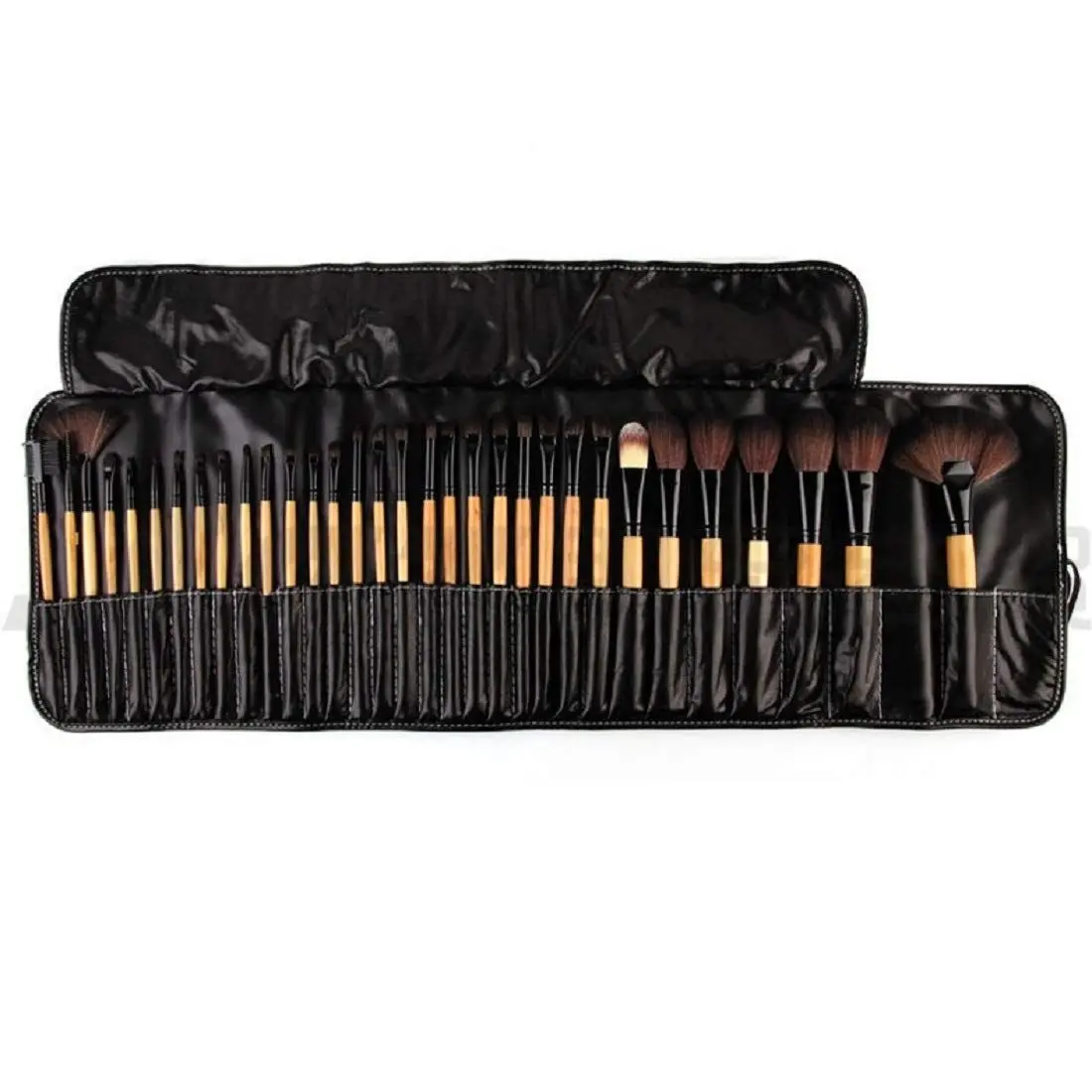Bronson Professional Makeup Brush Set Of 32 Pcs With Faux Leather Storage Pouch