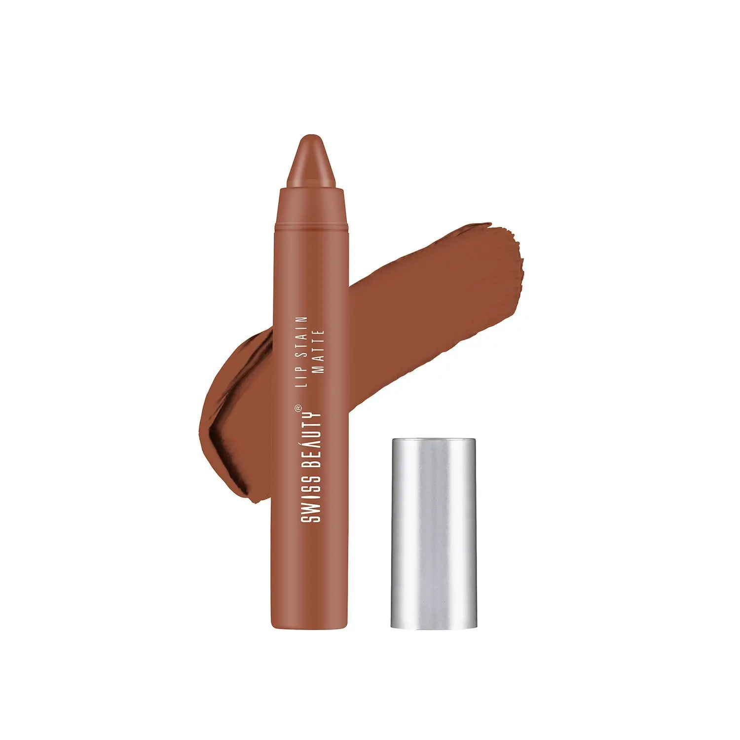 Swiss Beauty Lip Stain Matte Lipstick - Caramel (3 g)