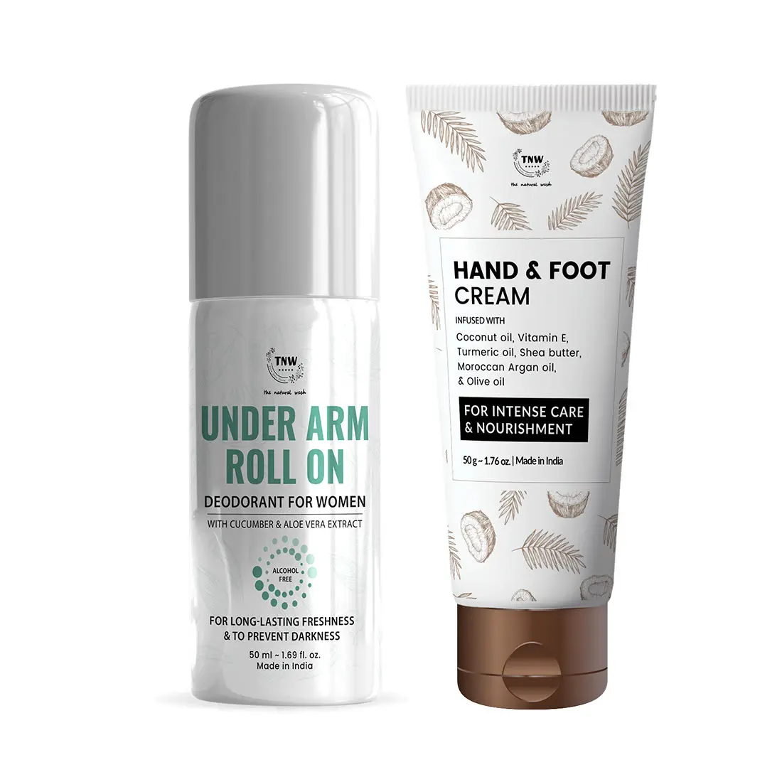 Combo of 2- Under Arm Roll On 50ml + Hand And Foot Cream 50gm