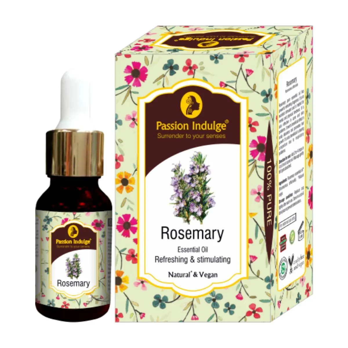 Passion Indulge Rosemary Essential Oil for scalp disorder, prevents acne, hair gowth-10ML