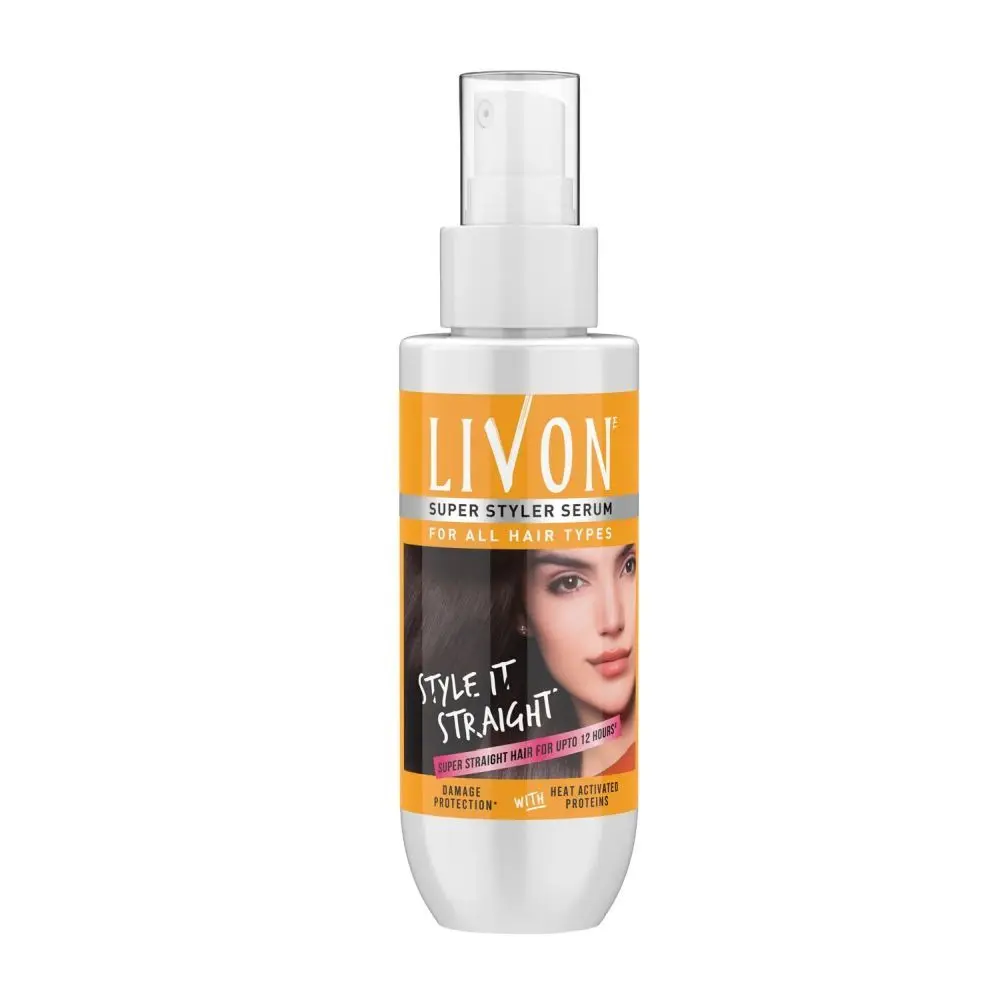 Livon Super Styler Hair Serum for Women & Men for Hair Straightening, 5x less breakage, 100 ml