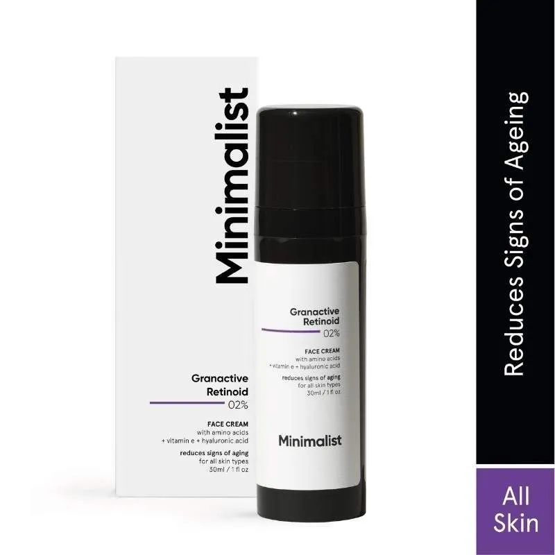 Minimalist 2% Granactive Retinoid Anti Aging Face Cream With Vitamin C & HA