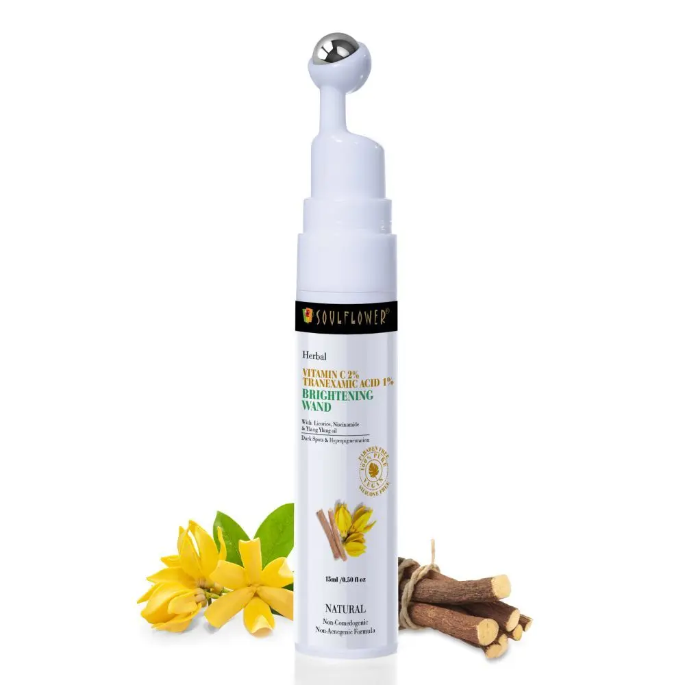 Soulflower Brightening Wand  Niacinamide & For Dark Spots & Hyperpigmentation, 15ml