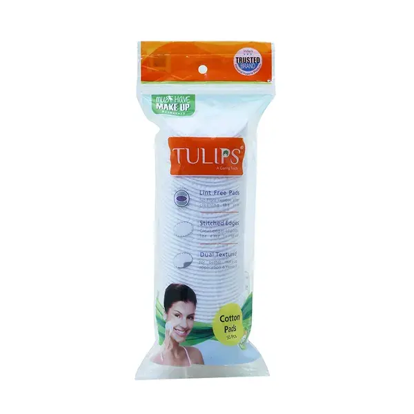 Tulip Cotton Pad - Pack of 50 Round Facial Cotton Pads