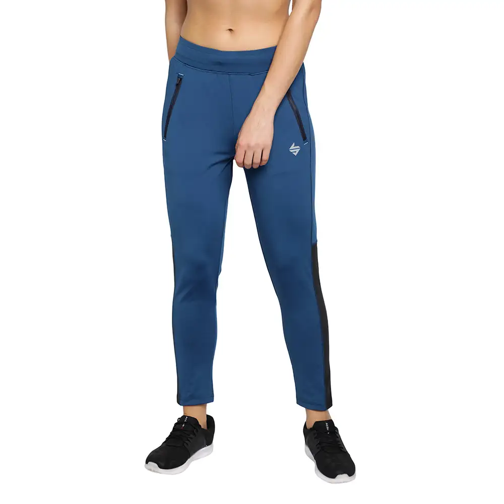 John Ally Women's Slim Fit Track Pant,  Berlin Blue  Medium