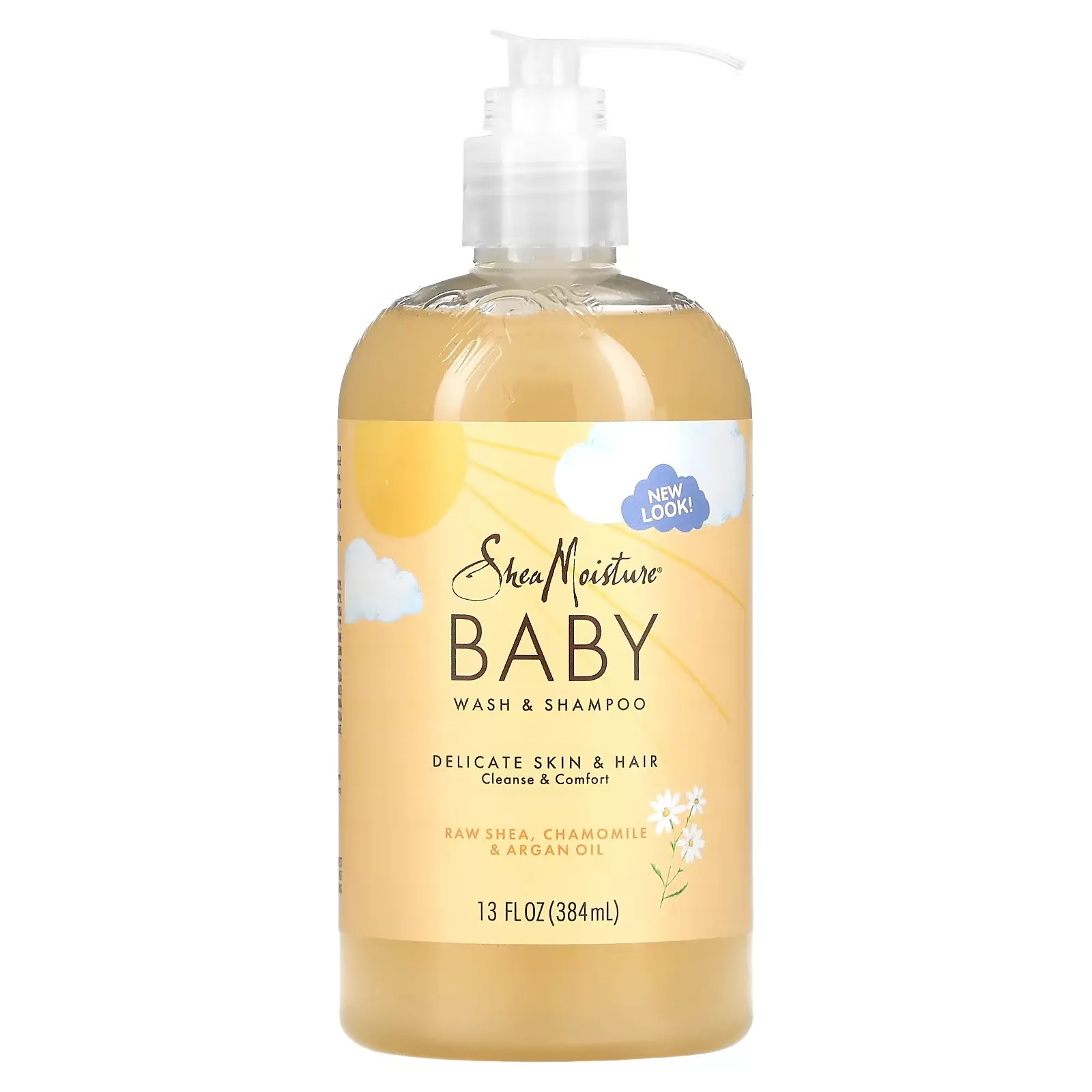 Baby Wash & Shampoo, Raw Shea, Chamomile & Argan Oil, 13 fl oz (384 ml)